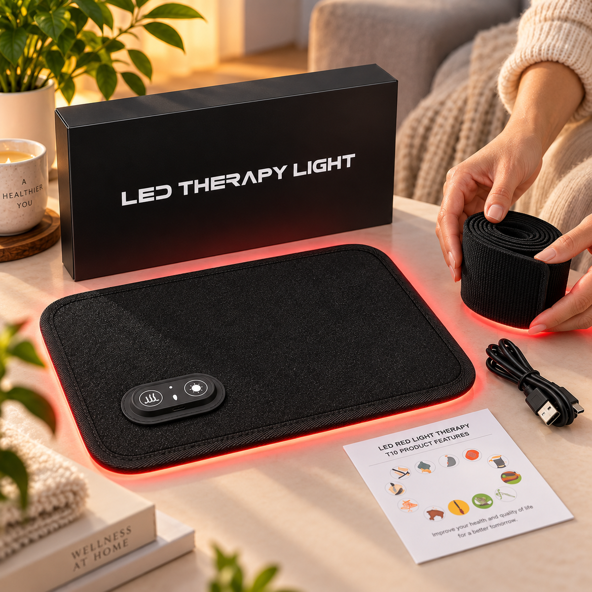 SanoAlint™ Lumbar Pro - Centură cu lumină roșie & infraroșu