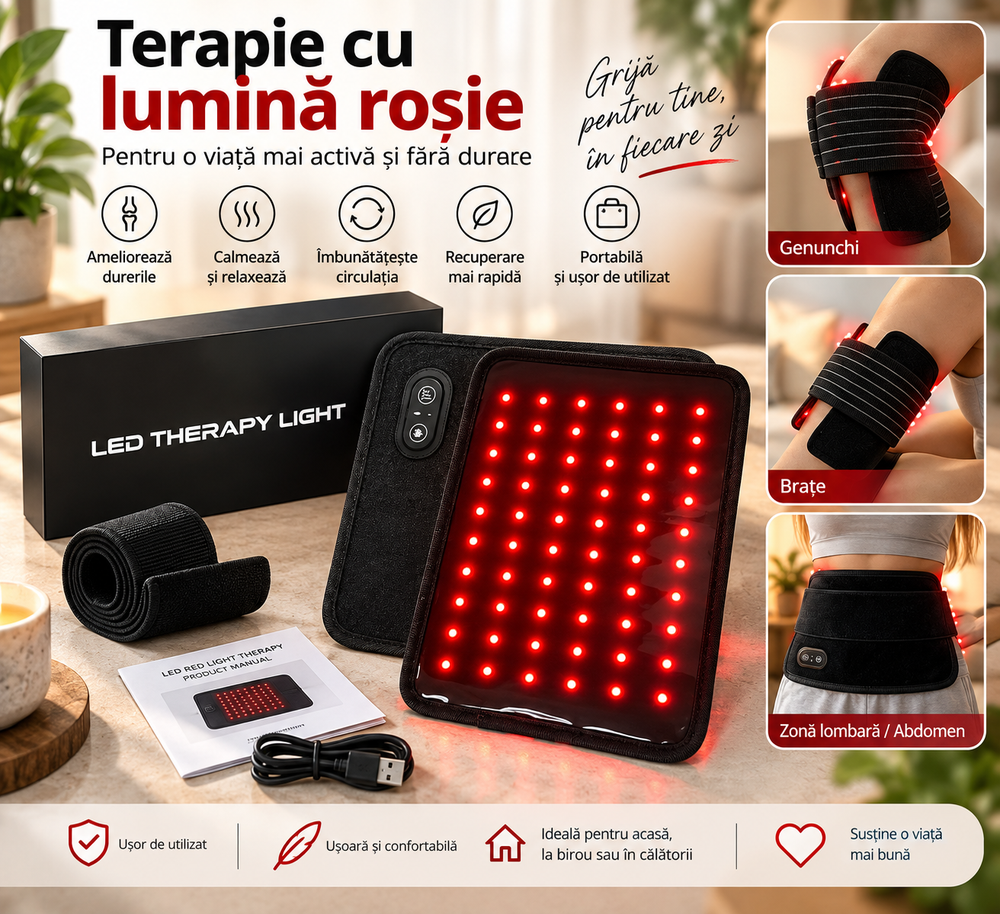 SanoAlint™ Lumbar Pro - Centură cu lumină roșie & infraroșu