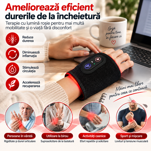 SanoAlint™ Wrist - Bandă cu lumină roșie & infraroșu